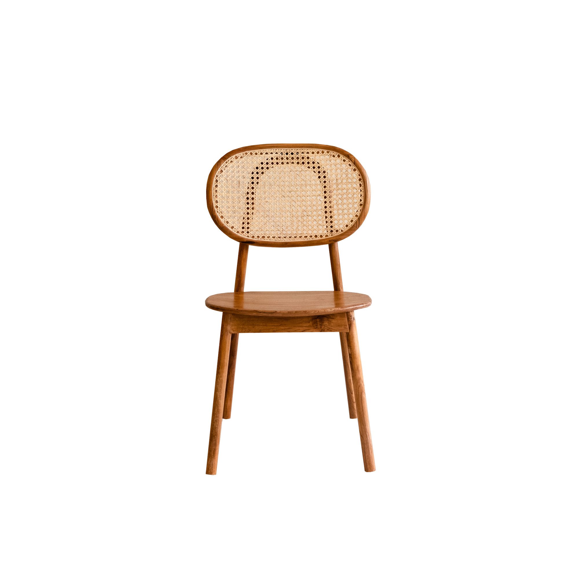 beki teakwood rattan dining chair
