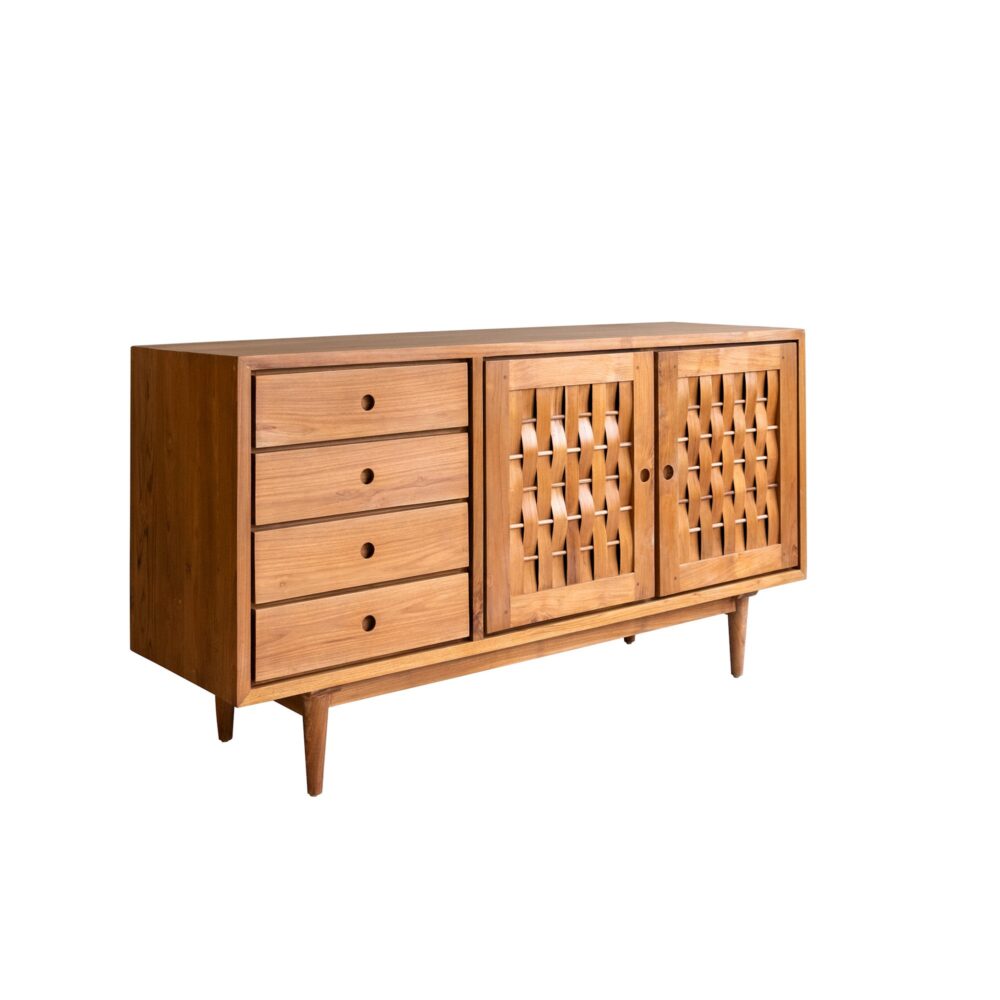 teak wood furniture wayne sideboard open