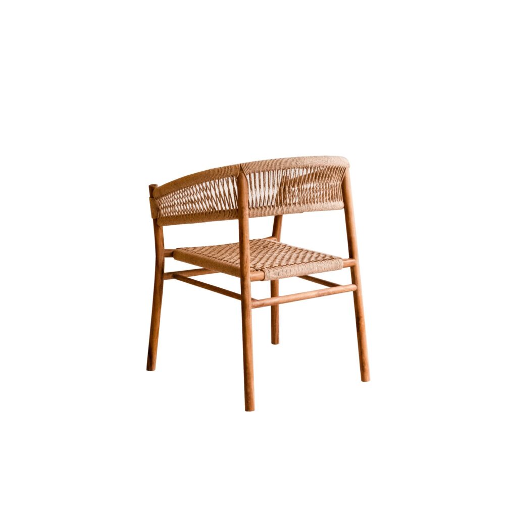 teak wood gary rattan dining chair