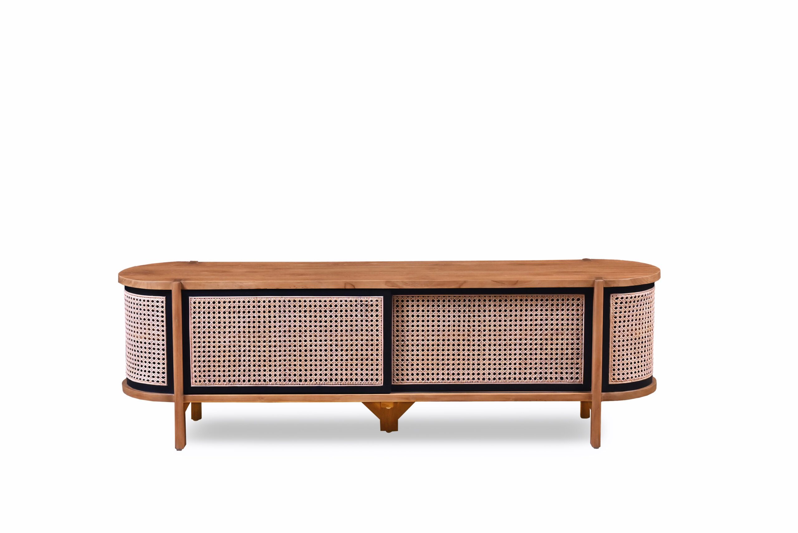 front-view-cyan-tv-console-teak-wood-furniture A Front View CYAN TV Console Teak Wood Furniture