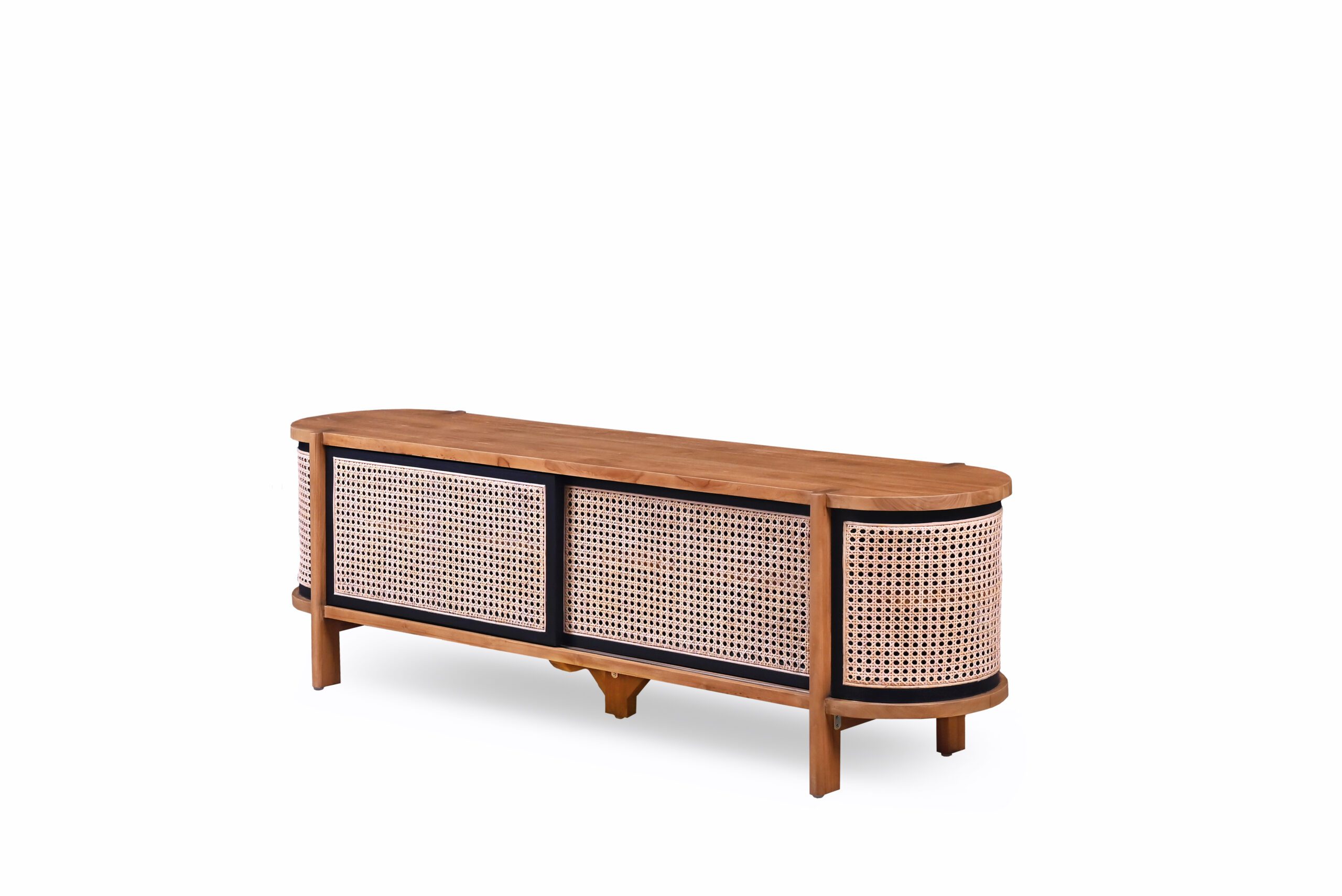 side-full-view-cyan-tv-console-teak-wood-furniture A Side Full View of CYAN TV Console Teak Wood Furniture
