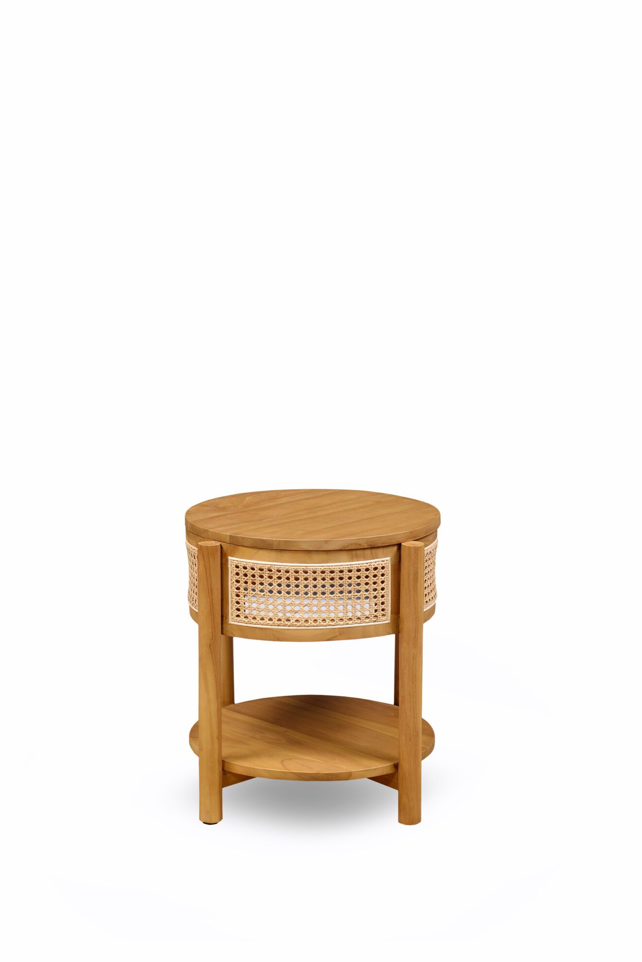 CALEB Rattan Side Table - TIMBERRY