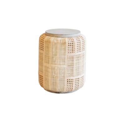 milano rattan side table