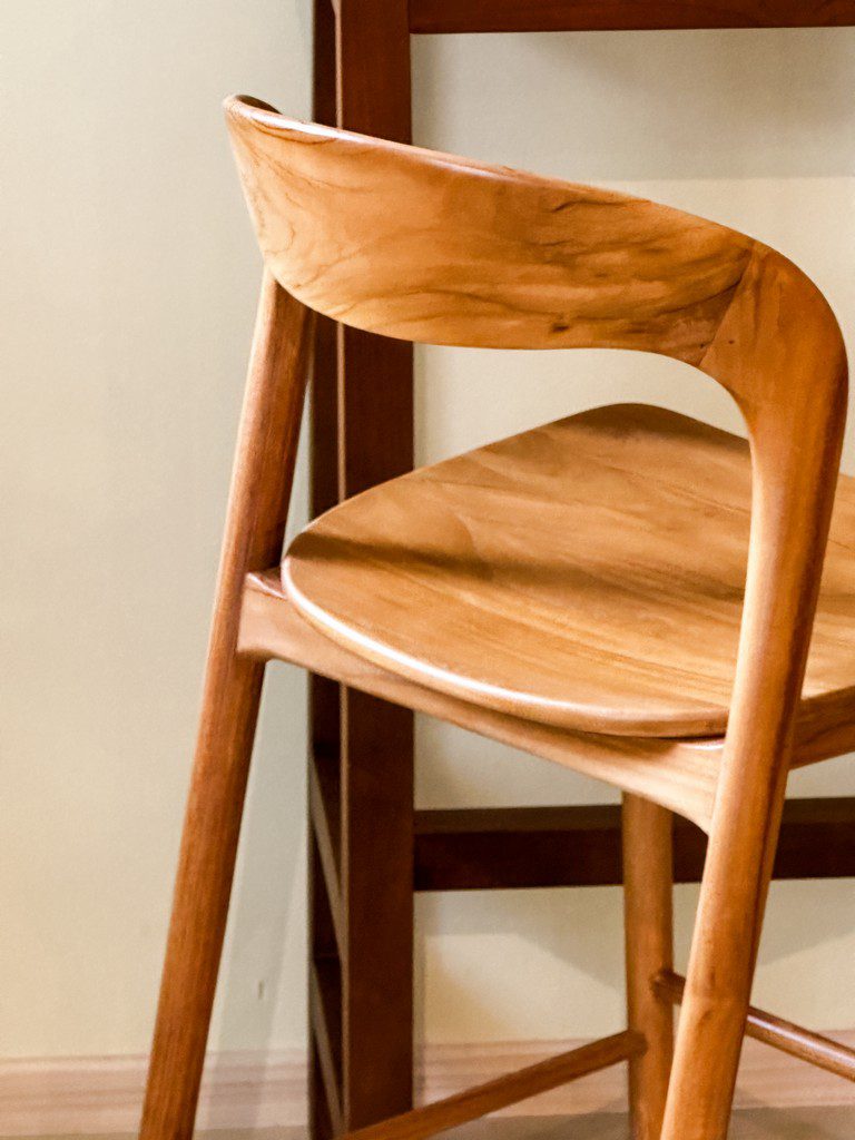 suny teak wood bar chair