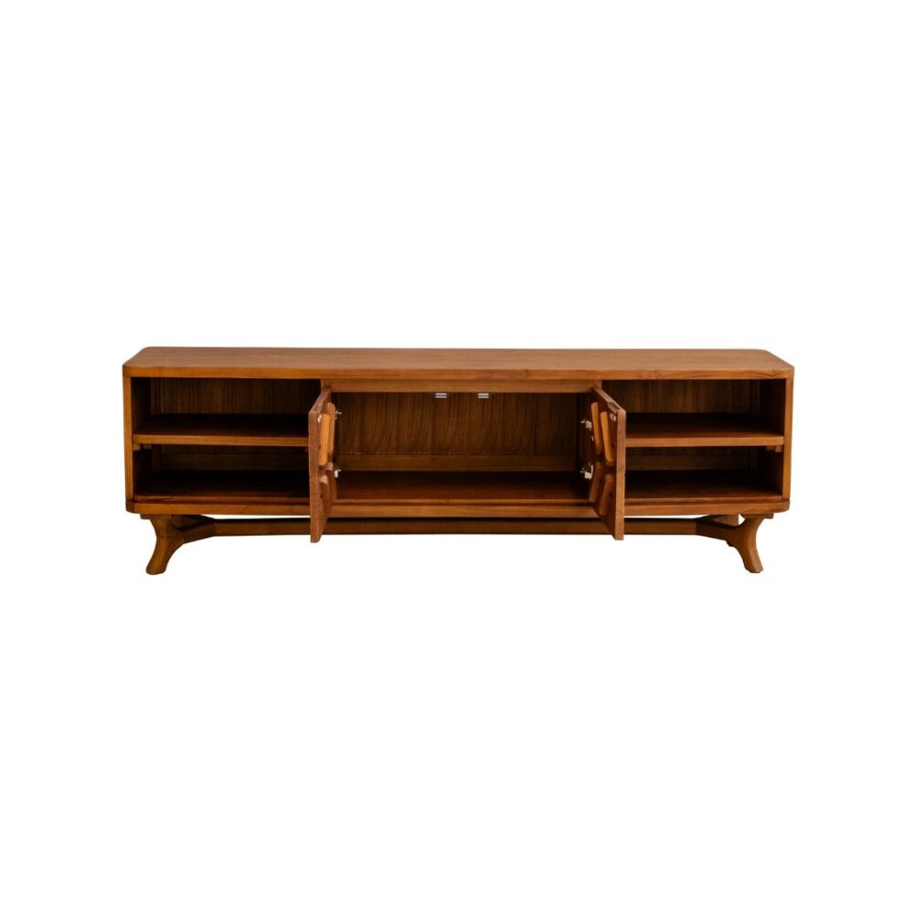 teak wood tv console natural remo
