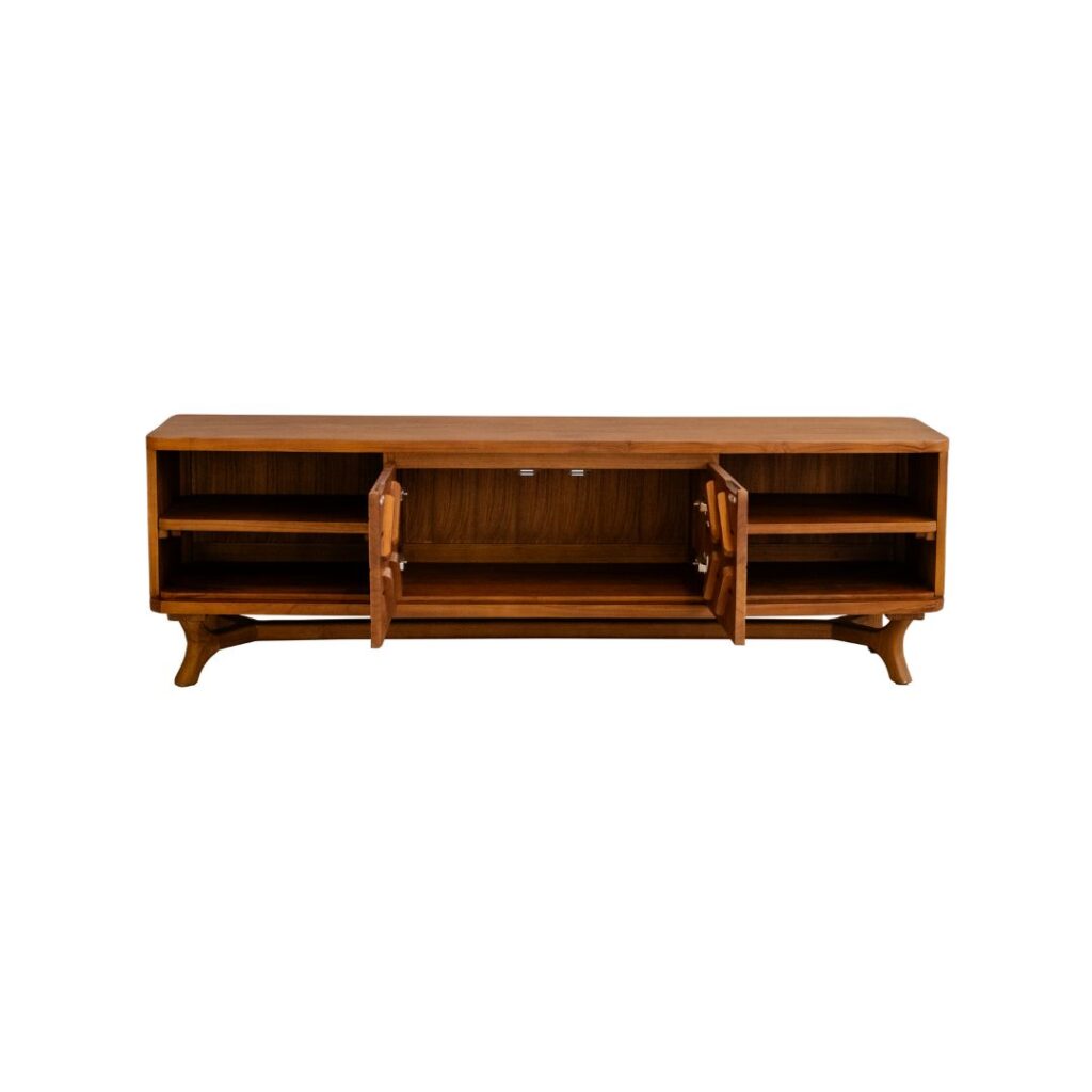 teak wood tv console natural remo