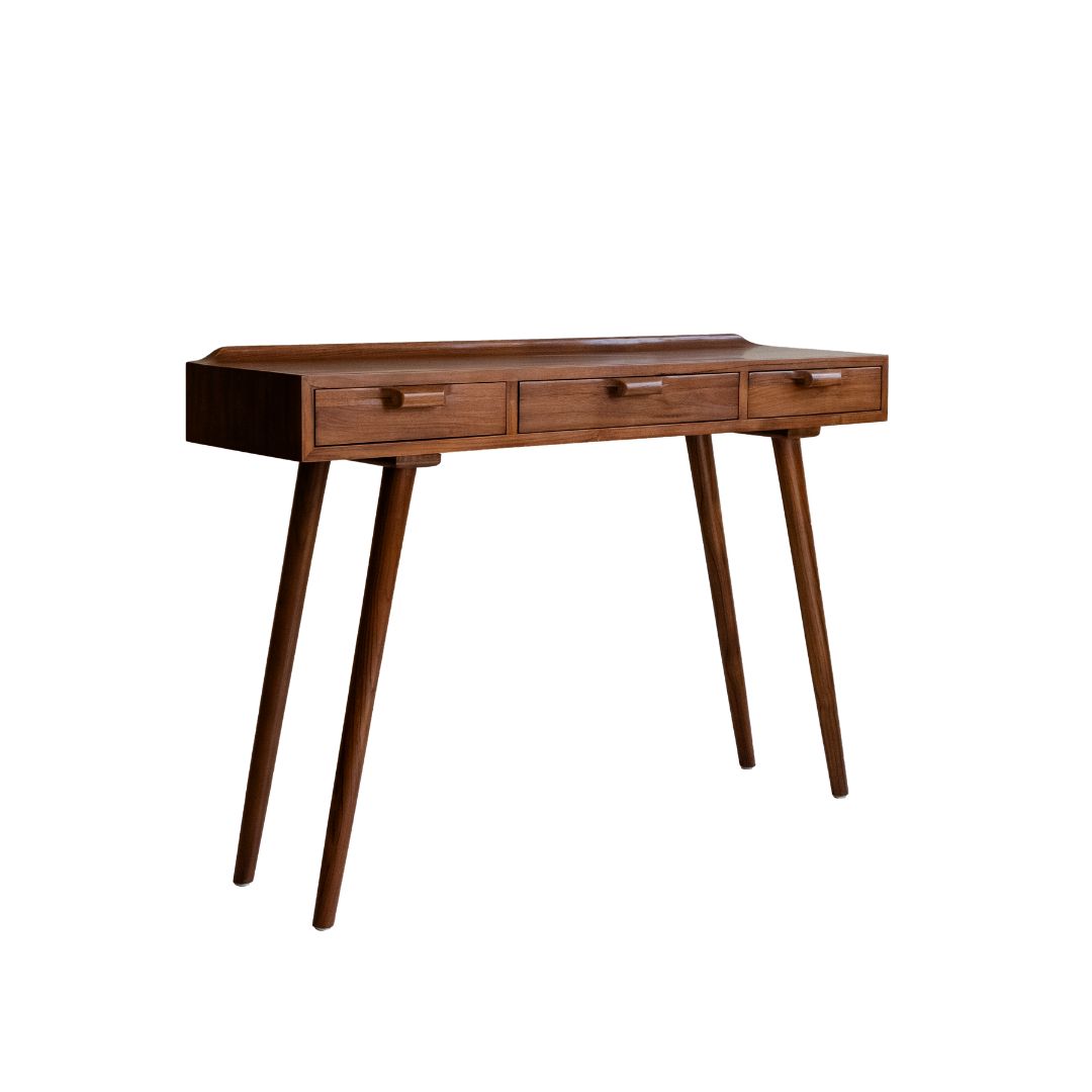 teak wood velyn tv console table