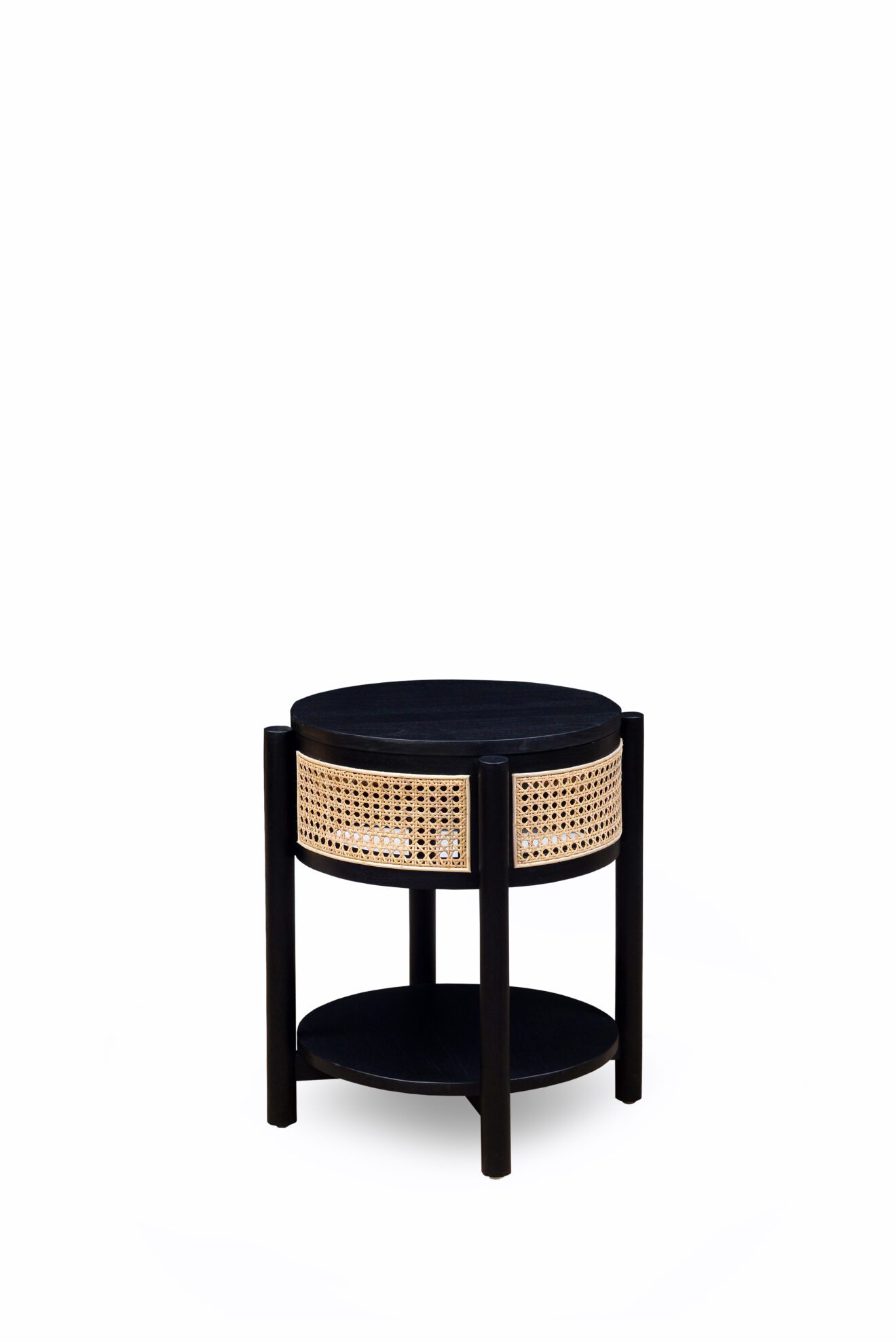 CALEB Rattan Side Table - TIMBERRY