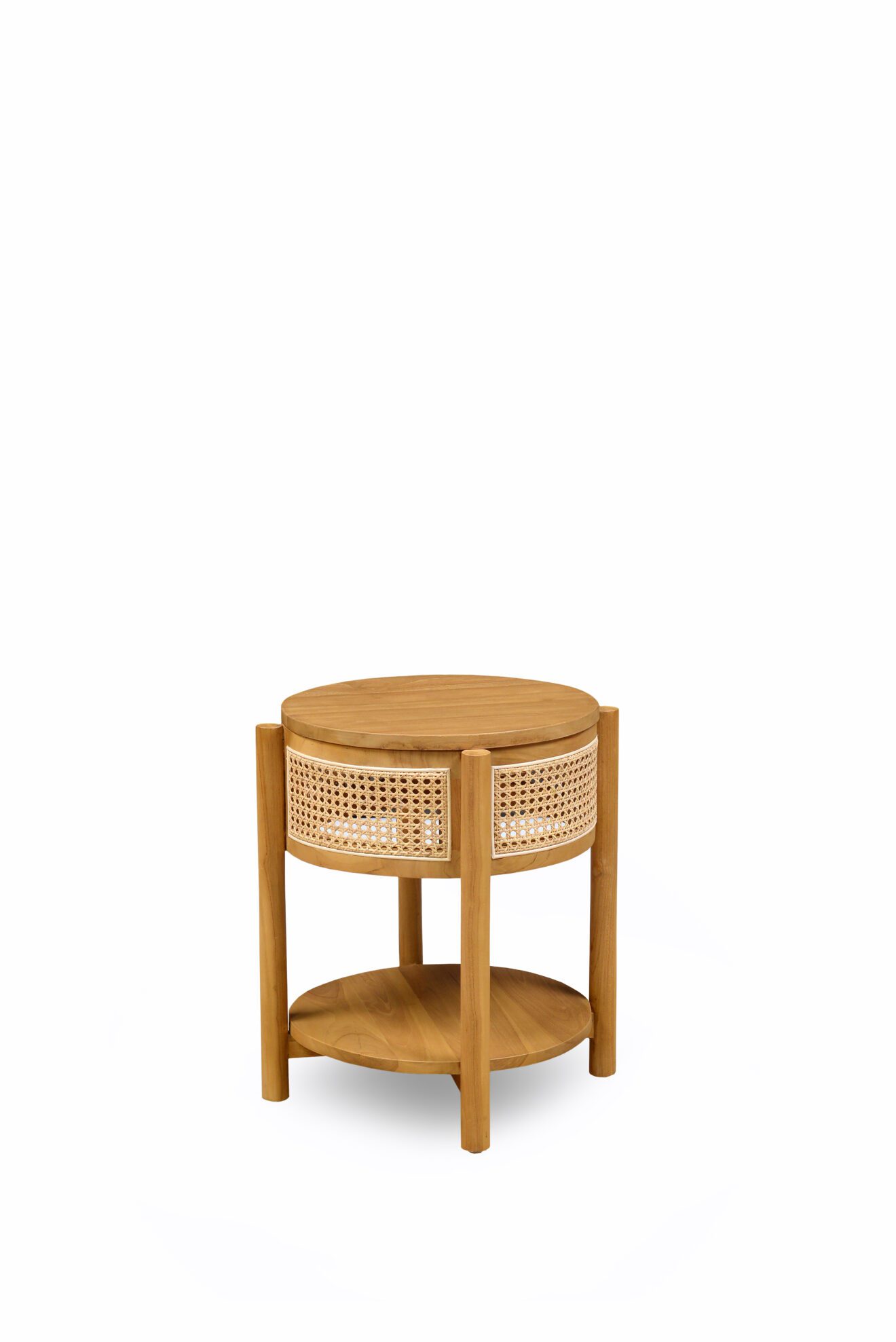 CALEB Rattan Side Table - TIMBERRY