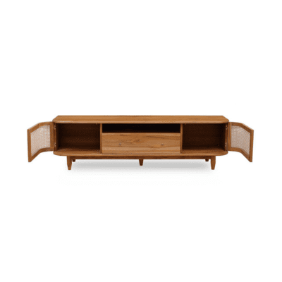 solid wood rattan tv table
