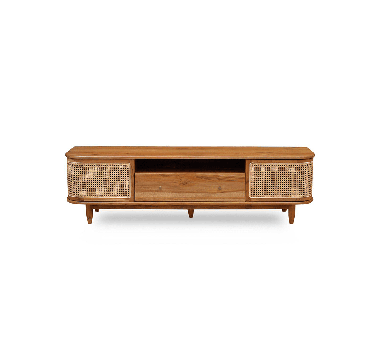 solid wood rattan tv table