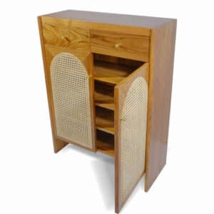 teak wood shoe cabinet mika