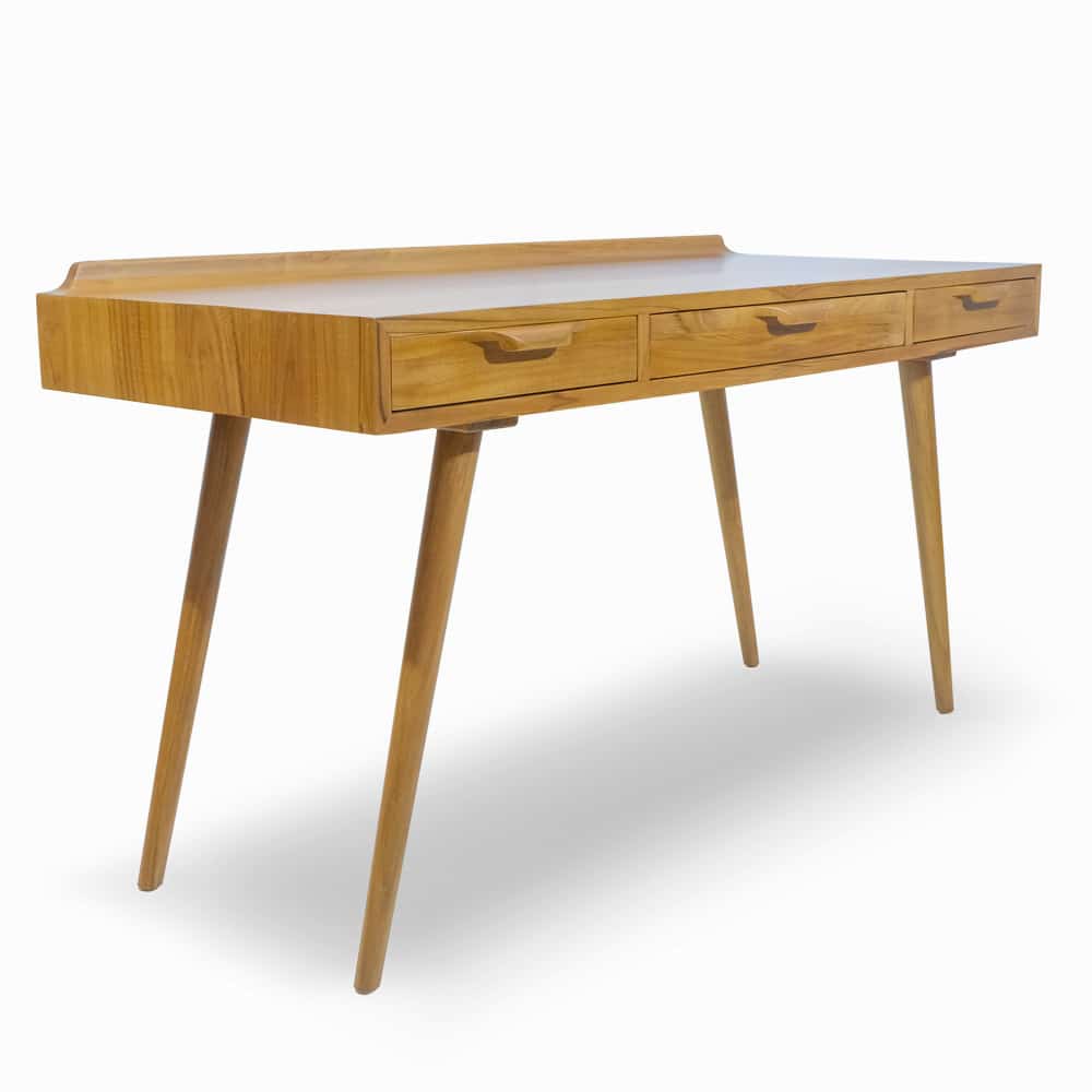 teak wood study table natural velyn