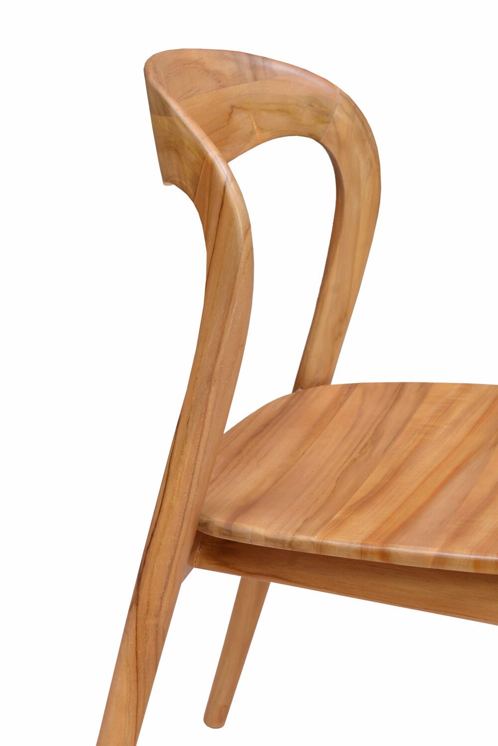 close up picture of suny solid wood dining chair