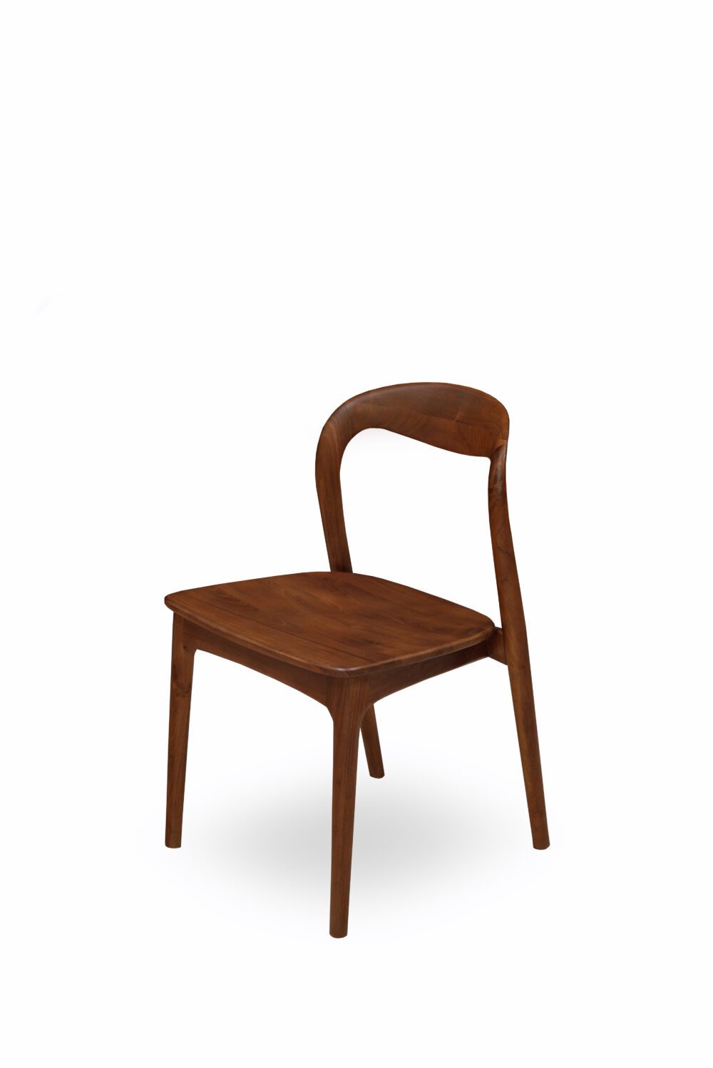 suny solid teakwood side view dining chair