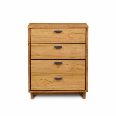 front view of sonia chest with four drawers