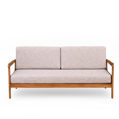 Front View of Teak Wood Furniture Edmund Sofa